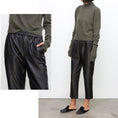 Gallery viewerに画像を読み込む, プレミアムリアルレザーシープスキンショートレングスカジュアルパンツTH