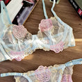 Gallery viewerに画像を読み込む, フローラル刺繍シースルーブラショーツセット