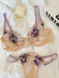 Gallery viewerに画像を読み込む, ラベンダーフローラル刺繍シルクレースブラショーツセット