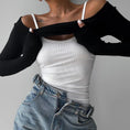 Gallery viewerに画像を読み込む, シームレスオフショルダーネックロングスリーブクロップトップス(タンクトップ別)