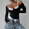 Gallery viewerに画像を読み込む, シームレスオフショルダーネックロングスリーブクロップトップス(タンクトップ別)
