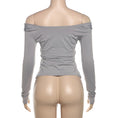 Gallery viewerに画像を読み込む, シームレスオフショルダーネックロングスリーブクロップトップス(タンクトップ別)