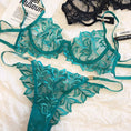 Gallery viewerに画像を読み込む, リーフ刺繍シースルーワントーンレースブラショーツセット