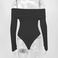 Gallery viewerに画像を読み込む, フロントクロスオフショルダーロングスリーブボディスーツ