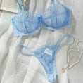 Gallery viewerに画像を読み込む, ライトブルーシースルーレースブラショーツセット