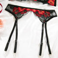 Gallery viewerに画像を読み込む, フローラル刺繍フルカップブラガーターショーツ3セット