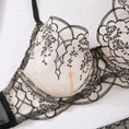 Gallery viewerに画像を読み込む, ブラックホワイトレースフルカップブラガーターショーツ3セット