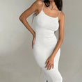 Gallery viewerに画像を読み込む, スパゲティストラップニットサマーロングドレスワンピース