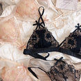 Gallery viewerに画像を読み込む, フレンチランジェリーフローラル刺繍デリケートレースブラショーツセット