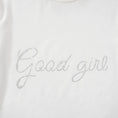 Gallery viewerに画像を読み込む, GOOD GIRLロゴラインストーンラウンドネックTシャツ