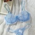Gallery viewerに画像を読み込む, ライトブルーシースルーレースブラショーツセット