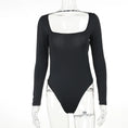 Gallery viewerに画像を読み込む, ブラックロングスリーブバックレスボディスーツ