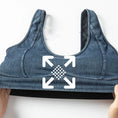 Gallery viewerに画像を読み込む, デニムフィットネススポーツブラ