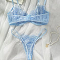 Gallery viewerに画像を読み込む, ライトブルーシースルーレースブラショーツセット