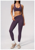 Gallery viewerに画像を読み込む, DEROSSI シームレススポーツブラ&ショートレギンスセット3タイプ