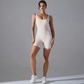 Gallery viewerに画像を読み込む, Vバックショートレギンスフィットネススーツロンパース
