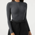 Gallery viewerに画像を読み込む, ラウンドネックジップアップロングスリーブボディスーツ