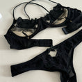Gallery viewerに画像を読み込む, ブラッククロスバックハーフカップブラショーツセット