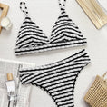 Gallery viewerに画像を読み込む, ストライプトライアングルビキニブラジリアンショーツセット