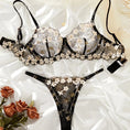 Gallery viewerに画像を読み込む, ブラックホワイトリトルフローラル刺繍ブラショーツ2セット