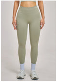 Gallery viewerに画像を読み込む, DEROSSI ハイウエストシームレススクランチレギンス モスグレー 商品写真 1