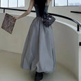 Gallery viewerに画像を読み込む, シルバーバルーンAラインカジュアルナイロンスカート3