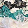 Gallery viewerに画像を読み込む, リーフ刺繍シースルーワントーンレースブラショーツセット