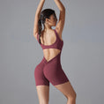 Gallery viewerに画像を読み込む, Vバックショートレギンスフィットネススーツロンパース