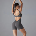 Gallery viewerに画像を読み込む, Vバックショートレギンスフィットネススーツロンパース