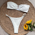 Gallery viewerに画像を読み込む, ストラップレスフロントメタルリングブラショーツビキニ