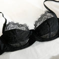 Gallery viewerに画像を読み込む, サテンハーフカップブラバックレースショーツセット