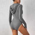 Gallery viewerに画像を読み込む, フードグレイロングスリーブボディスーツロンパース