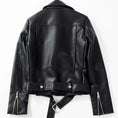 Gallery viewerに画像を読み込む, ブラックPUレザーモーターサイクルライダーズジャケット