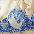 Gallery viewerに画像を読み込む, ブルーフローラル刺繍ブラショーツ2セット