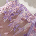 Gallery viewerに画像を読み込む, Vカットラベンダーフローラルレース刺繍シースルーブラレットショーツセット