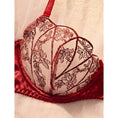 Gallery viewerに画像を読み込む, ワインレッドクリスマスシアーレースブラショーツセット