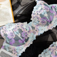 Gallery viewerに画像を読み込む, ラベンダースカイブルーフローラル刺繍ブラショーツセット