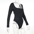 Gallery viewerに画像を読み込む, ブラックロングスリーブバックレスボディスーツ
