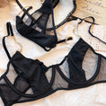 Gallery viewerに画像を読み込む, ブラックシースルーゴールドストラップブラショーツセット