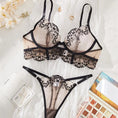 Gallery viewerに画像を読み込む, フリルシースルーデリケートレースブラレットショーツセット