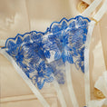 Gallery viewerに画像を読み込む, ブルーフローラル刺繍ブラショーツ2セット