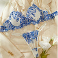 Gallery viewerに画像を読み込む, ブルーフローラル刺繍ブラショーツ2セット