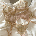 Gallery viewerに画像を読み込む, シャンパンラグジュアリーレースブラガーターショーツ3セット