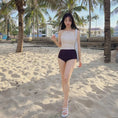 Gallery viewerに画像を読み込む, ノースリーブニットブラトップフルバックショーツビーチウエア