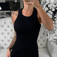 Gallery viewerに画像を読み込む, Round Neck Ribbed Tank Top Camisole