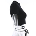 Gallery viewerに画像を読み込む, Short Sleeve Bandage Tee Tops Female Shirts