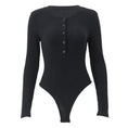 Gallery viewerに画像を読み込む, フロントボタンUネックロングスリーブボディスーツ