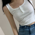 Gallery viewerに画像を読み込む, Top Button Ribbed Crop Tops