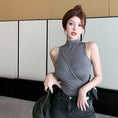 Gallery viewerに画像を読み込む, Turtleneck Camisole Sleeveless Cropped Tops