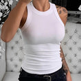 Gallery viewerに画像を読み込む, Round Neck Ribbed Tank Top Camisole
